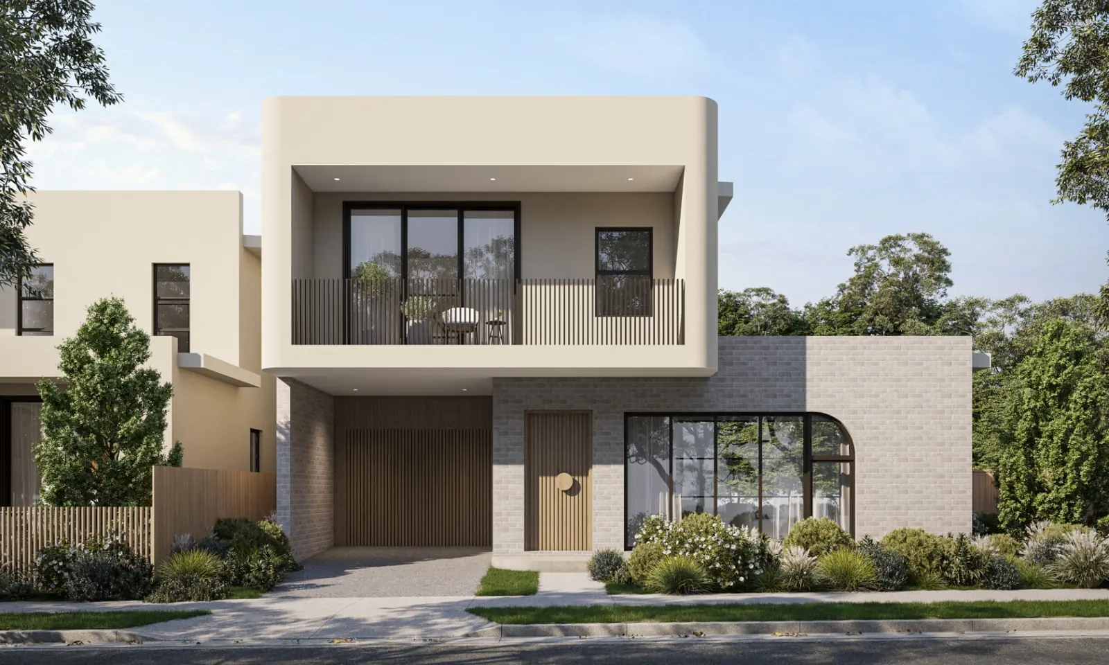 Second Maroubra residence with timber screening, brick facade and coastal architectural detailing