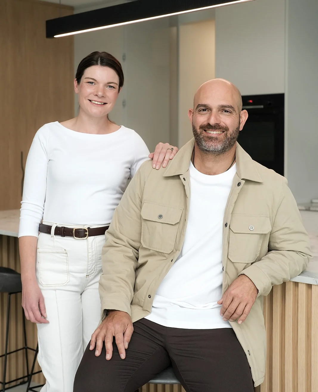 David and Hayley in a completed Sydney kitchen